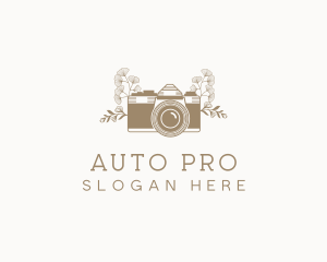 Floral Photography Camera Logo