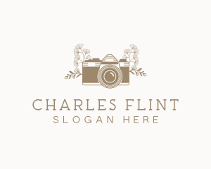 Floral Photography Camera Logo