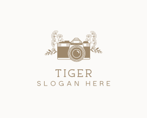 Floral Photography Camera Logo