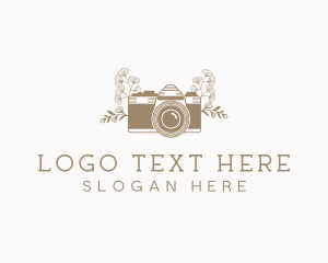 Floral Photography Camera Logo