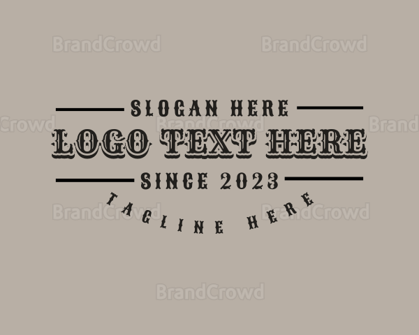 Masculine Western Brand Logo