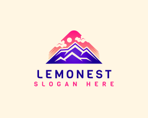 Mountain Sunset Sky logo design