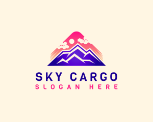 Mountain Sunset Sky logo design