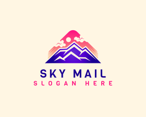 Mountain Sunset Sky logo design