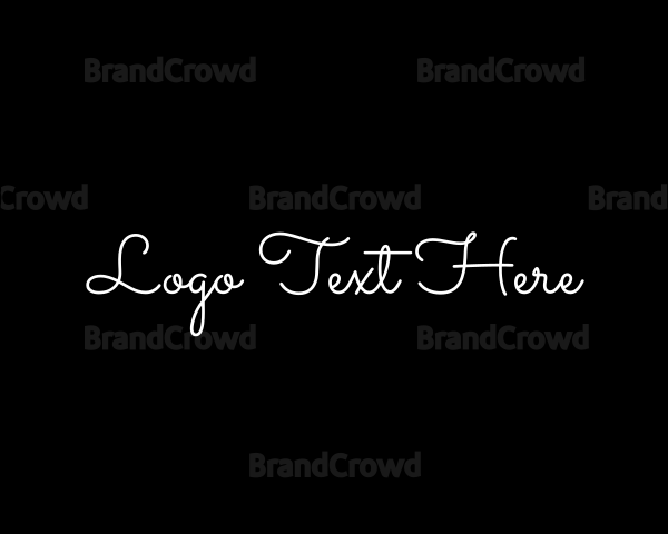 Cursive Handwritten Script Logo