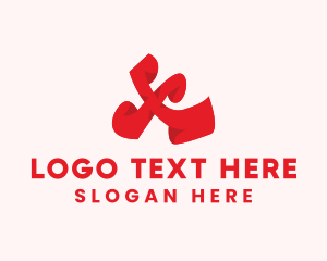 Letter X - Funky Red Letter X logo design