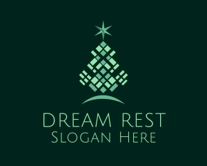 Decorative Christmas Tree Holiday Logo