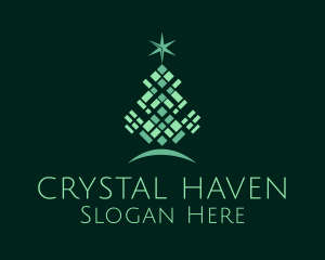 Decorative Christmas Tree Holiday logo design