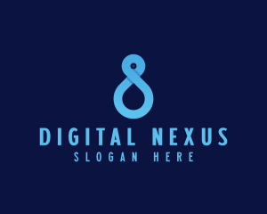 Digit - Modern Loop Number 8 logo design