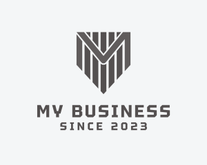 Masculine Letter M Shield Business logo design