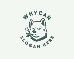Pet Shop - Smoking Dog Canine logo design
