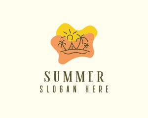 Summer Island Vacation logo design