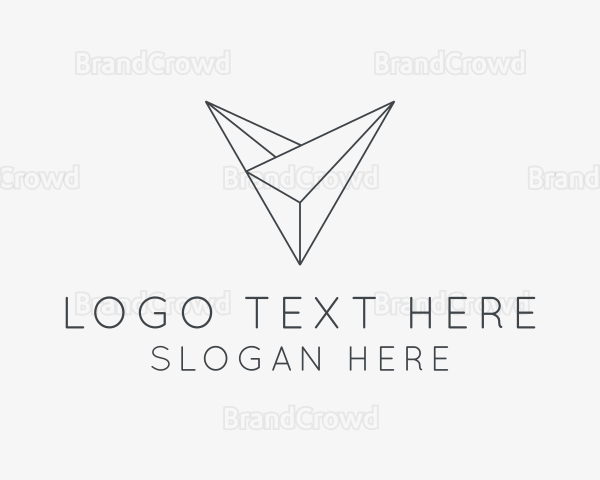 Startup Outline Letter V Business Logo