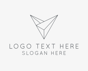 Gray - Startup Outline Letter V Business logo design
