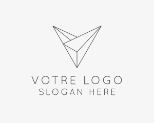 Fabrication - Startup Outline Letter V Business logo design
