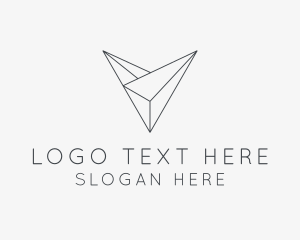 Startup Outline Letter V Business Logo