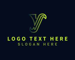 Vegetarian - Organic Eco Leaf logo design
