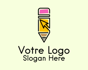 Pencil Mouse Pointer  Logo