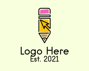 Writer - Pencil Mouse Pointer logo design