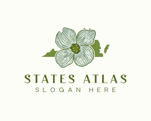 Virginia Dogwood Flower logo design