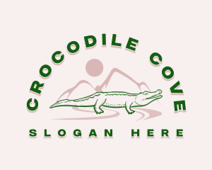 Australian River Crocodile  logo design