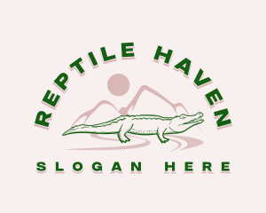 Australian River Crocodile  logo design