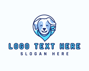 Dog Grooming Scarf logo design