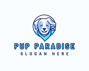 Dog Grooming Scarf logo design