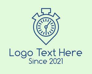 Location Pin - Timer Location Pin logo design