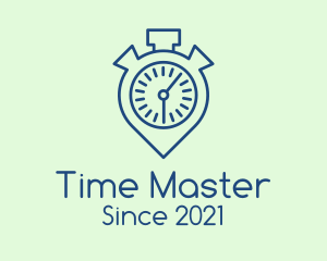 Chronometer - Timer Location Pin logo design