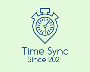 Timer - Timer Location Pin logo design