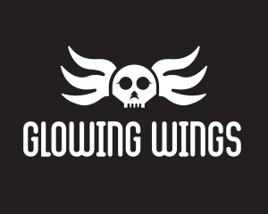 Winged Skull Pilot logo design