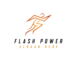 Lightning Sports Man logo design