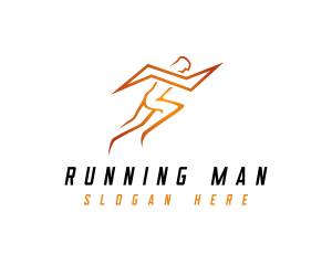 Lightning Sports Man logo design