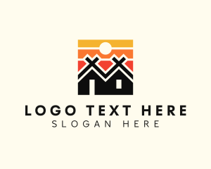 Sunlight - Home Village Property logo design