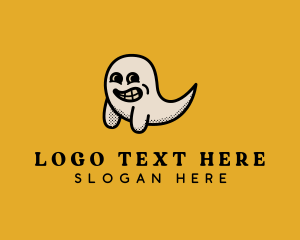 Creepy - Ghost Cartoon Scary logo design