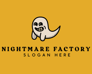 Ghost Cartoon Scary logo design