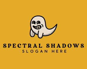 Ghost Cartoon Scary logo design