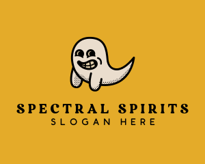 Ghost Cartoon Scary logo design