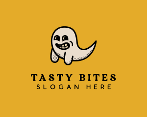 Spooky - Ghost Cartoon Scary logo design
