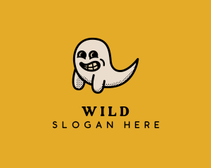 Ghost Cartoon Scary logo design