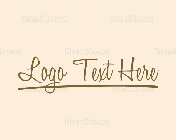 Coffee Fancy Text Logo