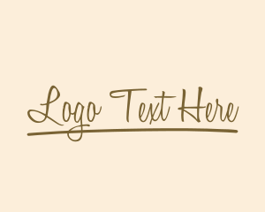 Cafeteria - Coffee Fancy Text logo design