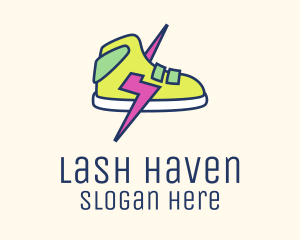 Lightning Bolt Sneakers logo design