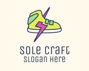 Shoemaker - Lightning Bolt Sneakers logo design