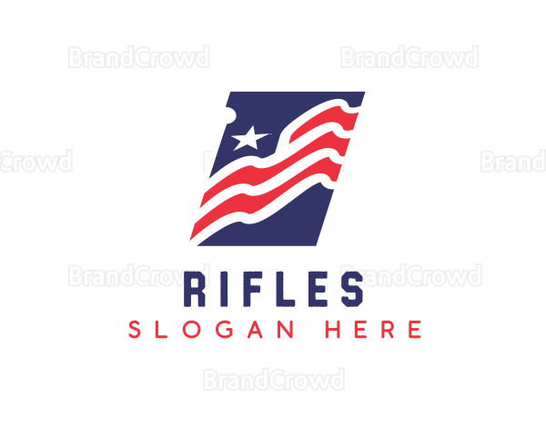 American Flag Star Stripes Logo