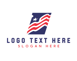 United States - American Flag Star Stripes logo design