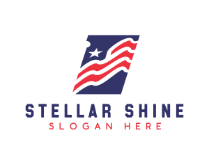 Stars - American Flag Star Stripes logo design