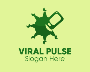 Virus - Mobile Phone Virus logo design