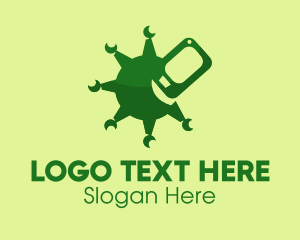 Social Media - Mobile Phone Virus logo design